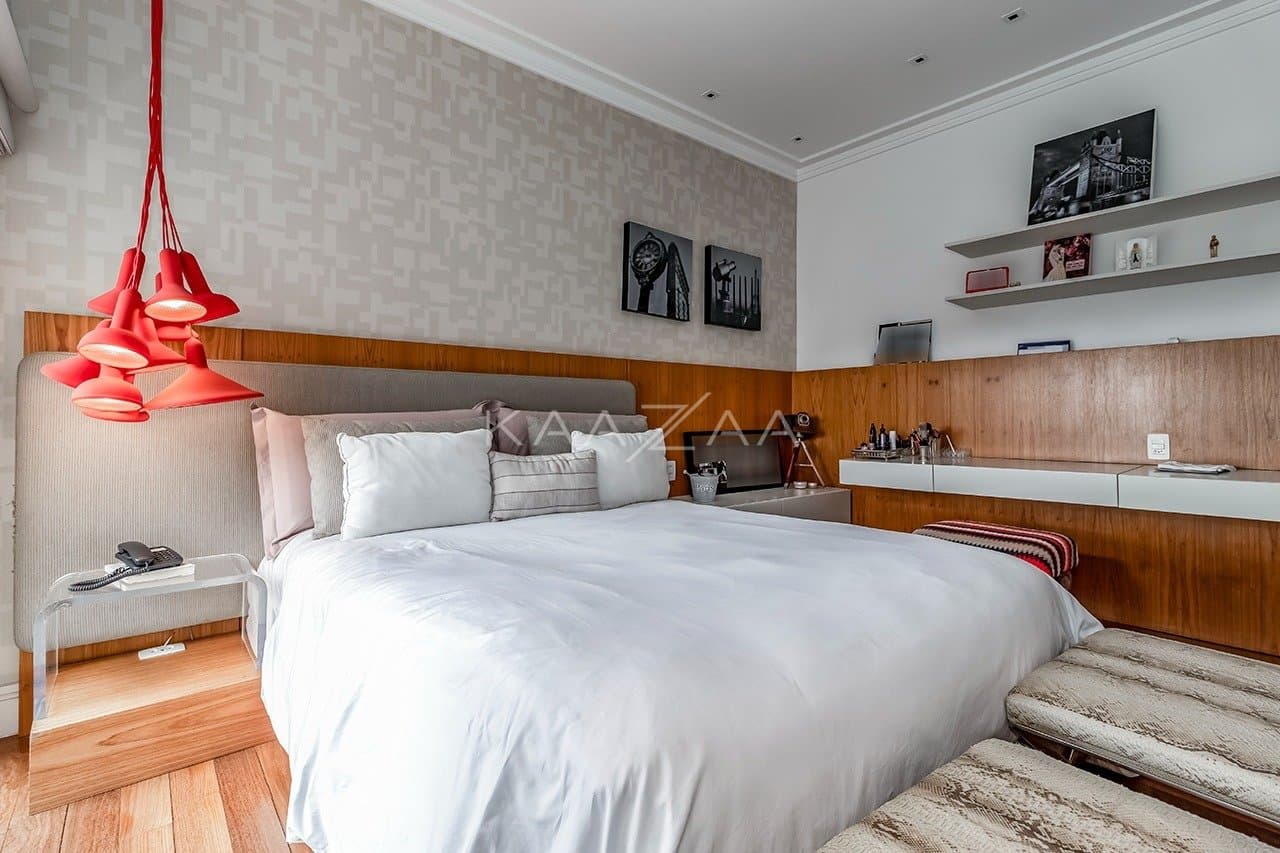 Ambientes suntuosos, planta ampla e vista panorâmica. Apartamento neoclássico no Jardim Guedala. - Foto 40
