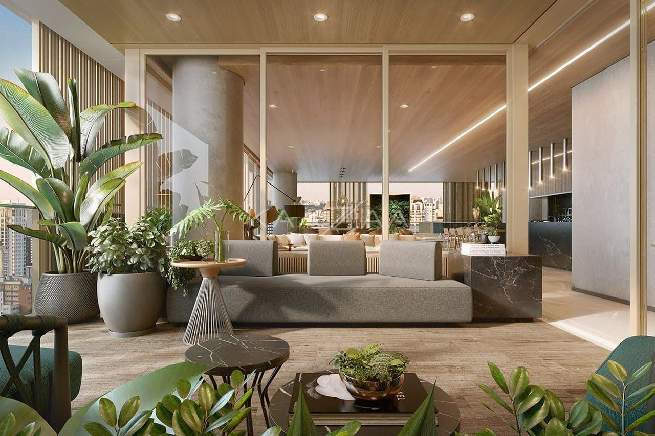 No Itaim Bibi, projeto belíssimo, rico em marcenaria e muito verde. Rodeado de lazer, com design elegante e arquitetura de autor. - Foto 8