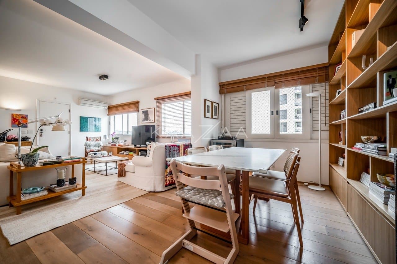 No Itaim Bibi, um apartamento lindíssimo com reforma de Marina Linhares e vista para o Parque do Povo - Foto 8