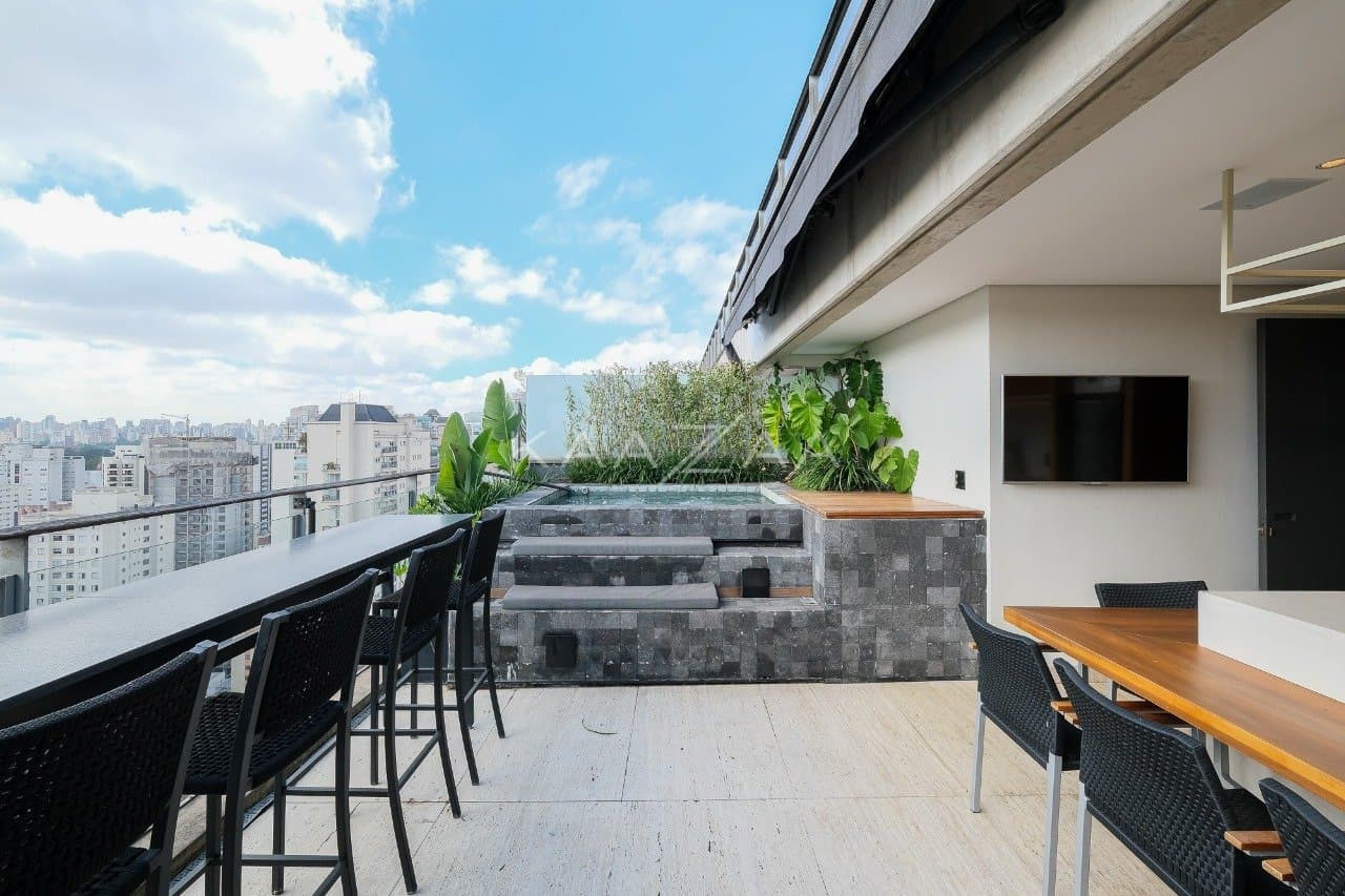 Fantástica cobertura na Vila Nova Conceição, com vista aberta e terraço delicioso. - Foto 3